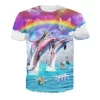 Festivalshirt van Superfout - fout t-shirt - festival outfit - rave kleding - techno outfit - kleding voor fout feest - dolfijnen shirt shirt met bier en dolfijnen